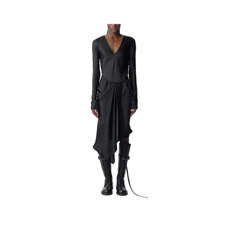 Ann Demeulemeester Long Sleeved Dress Women's Black-0