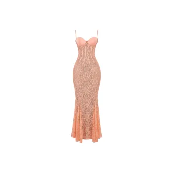 HOUSE OF CB CORDELIA Slip Dress Women's SORBET/Ice Cream Color