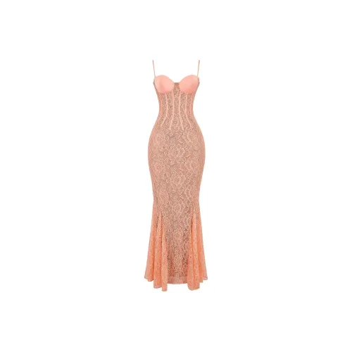 HOUSE OF CB CORDELIA Slip Dress Women's SORBET/Ice Cream Color