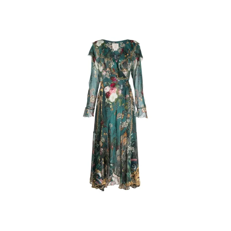 Camilla Verdis World Silk Wrap Dress-0