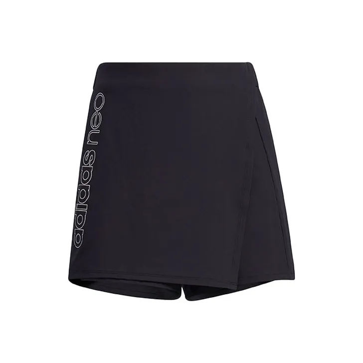 Adidas Neo Casual Short Skirts Women's Black-0