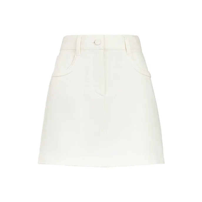 FENDI Denim Short Skirts Women's White-0