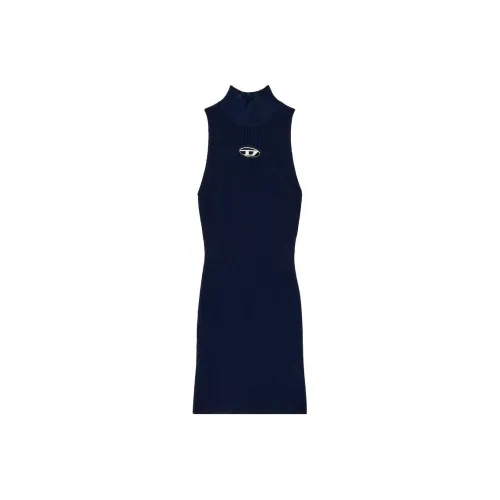 DIESEL M Onervax Mock Neck Ribbed Dress