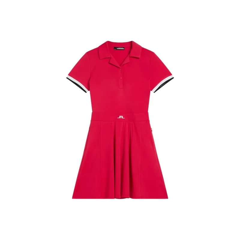 J.Lindeberg Short Sleeved Dress Women's Peach Red-0