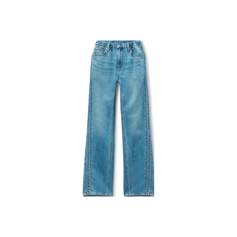 Alexander Wang Logo Emboss Side Panels Balloon Jogger Vintage Light Indigo-0