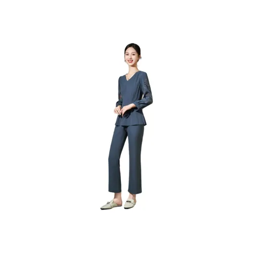 Mylan Casual Suit For Early Autumn Women's Gray