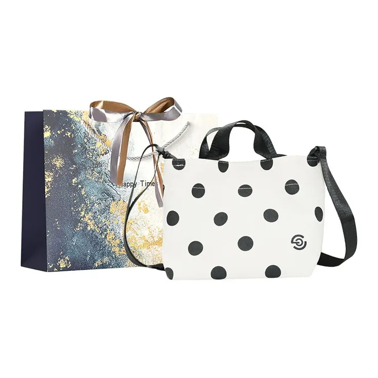 Iman's House Canvas Bag, Handbag Women's Big Eyes/Polka Dot-3