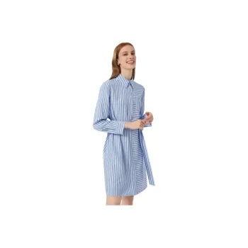 Hush Puppies Long Sleeved Dresses Women's Blue White