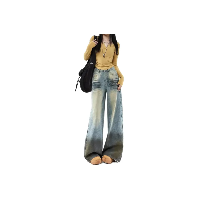 Concubine Zhu Jeans Unisex Vintage Blue-0