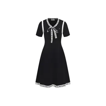 RARE Short Sleeved Dresses Women's Black
