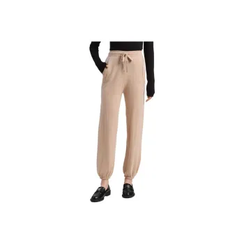 Blood Glitter Knitted Sports Pants Women's Camel