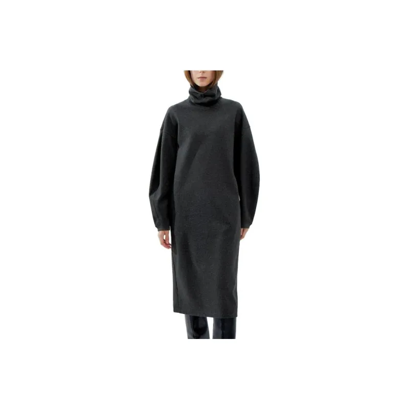 UNIQLO FW23 U Series Long-Sleeved Dresses Women's Dark Gray-0