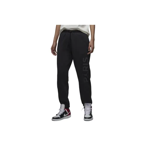Jordan Brooklyn Fleece Paris Saint Germain Knitted Sports Pants Women's Gray Black