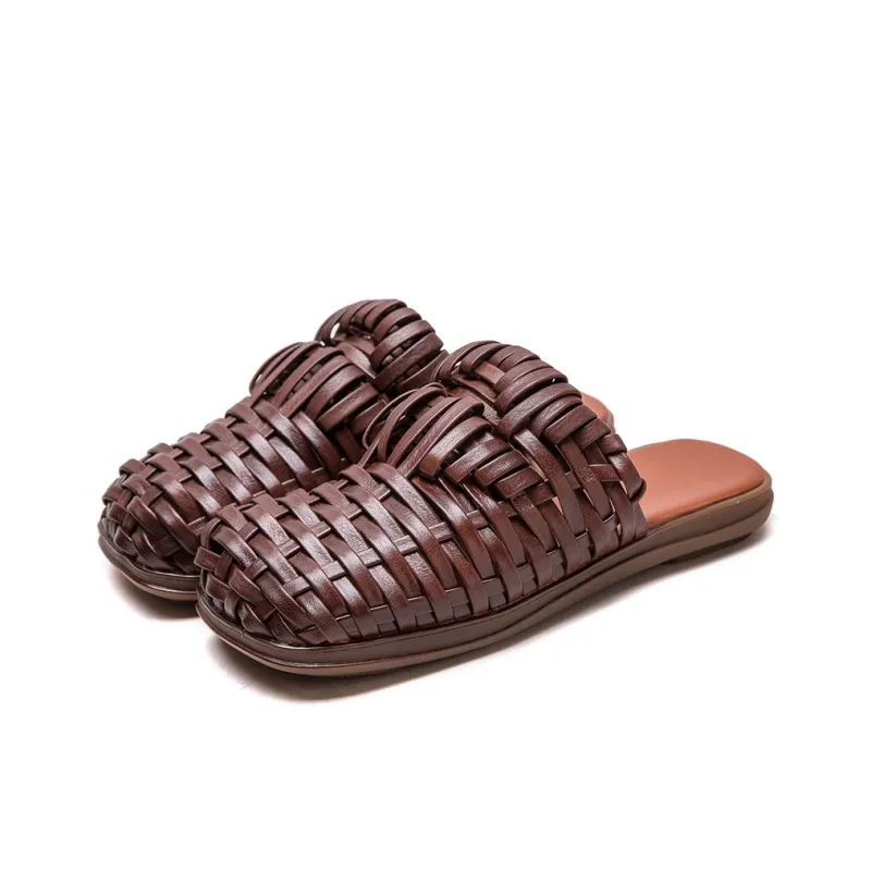 Jay Rubber Sole Woven Closed Toe Slippers Women's-3