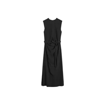 TOTEME Tie-waist Sleeveless Midi Dress