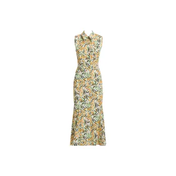 MARNI Floral print Cut out Midi Shirt Dress