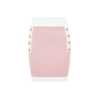 BALMAIN Casual Short Skirts Women's Light Pink