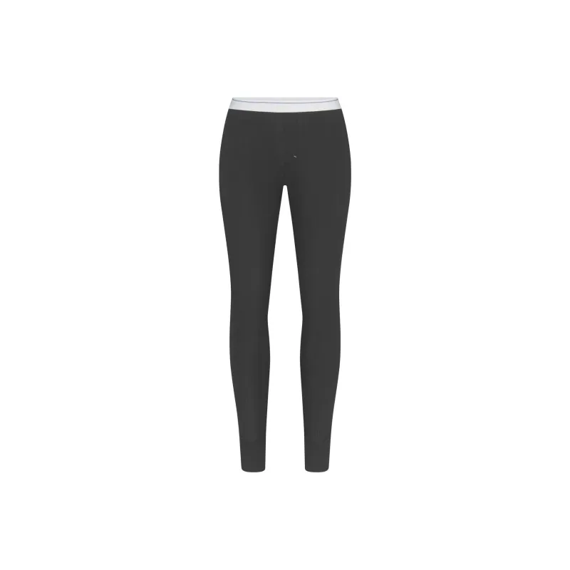 SKIMS FW24 Cotton Collection COTTON RIB LOW RISE LEGGING Leggings Women's Soot Stripe/Smoke Gray Stripes-0