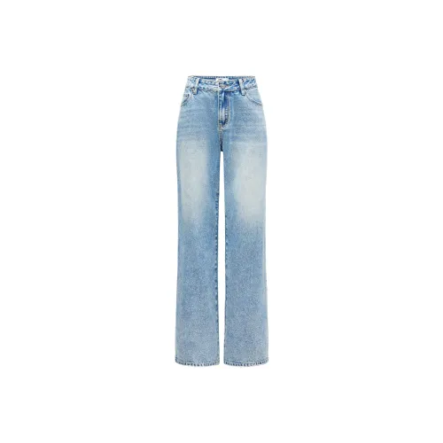 LINCchic High Rise Jeans Women's Light Blue Full Diamond
