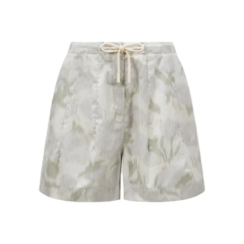 Moncler Casual Shorts Women's White & Gray-0