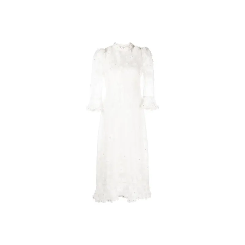 Zimmermann SS24 Long-Sleeved Dresses Women's White-0