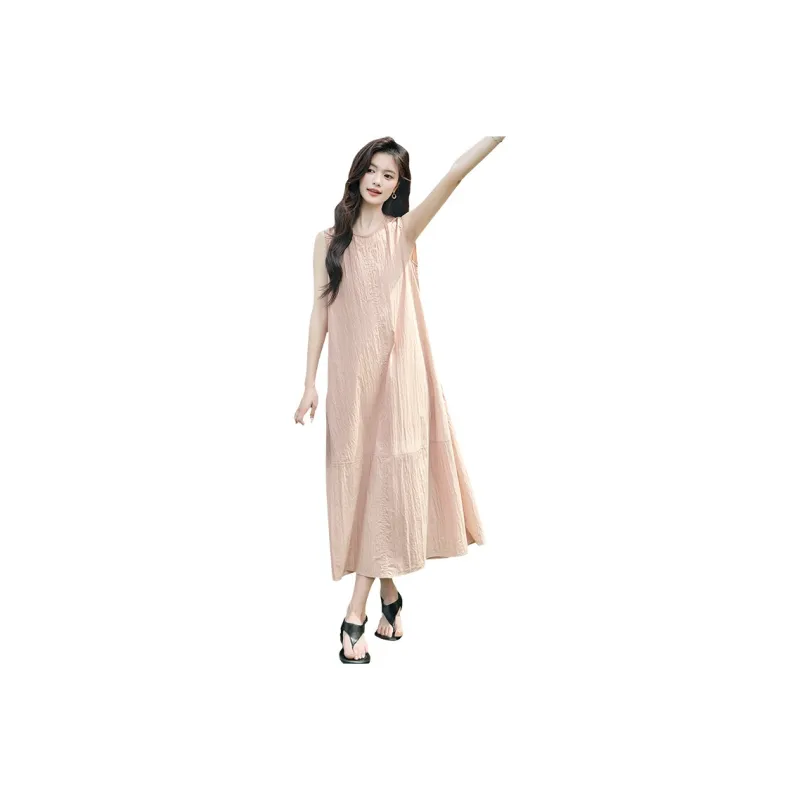 Cypress House Sleeveless Dress Women's Pink Apricot-0
