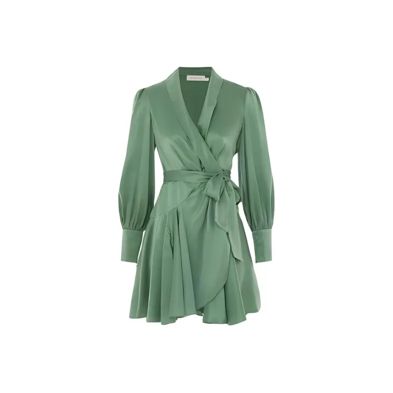 Zimmermann SS24 Long Sleeved Dresses Women's Matcha Green-0