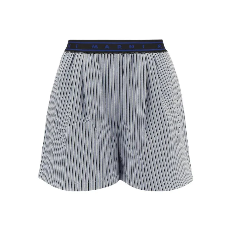 MARNI Stripe Jersey Jacquard Pants 'Vivid Blue'-0