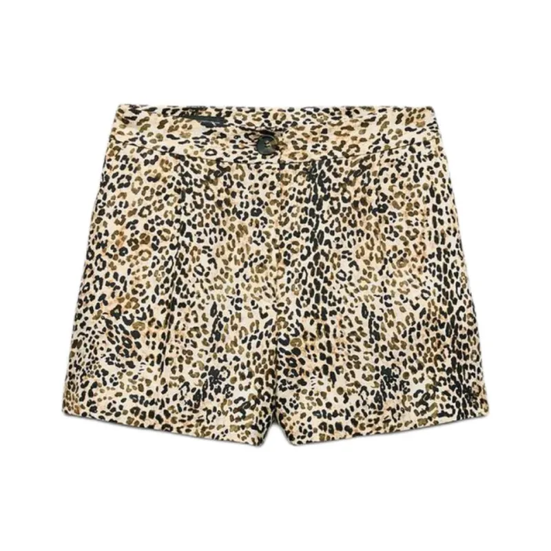 ZARA Casual Shorts Women's Leopard Print-0