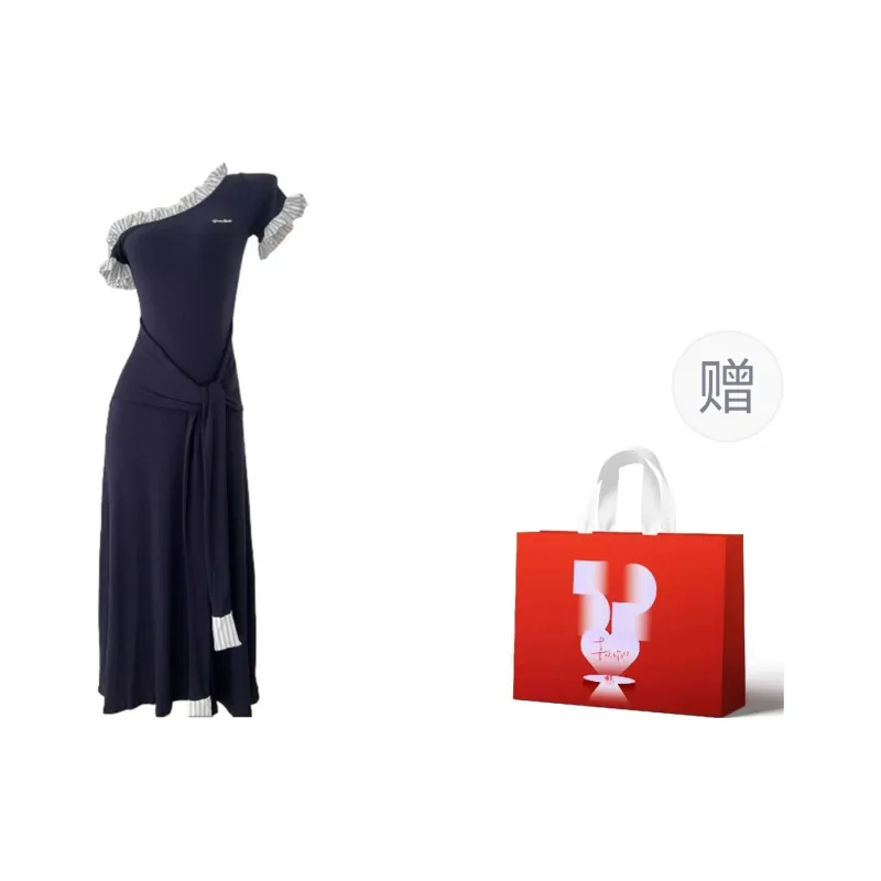 BEAUTIFUL CONFESSION Short Sleeved Dress Women's Navy Blue-6