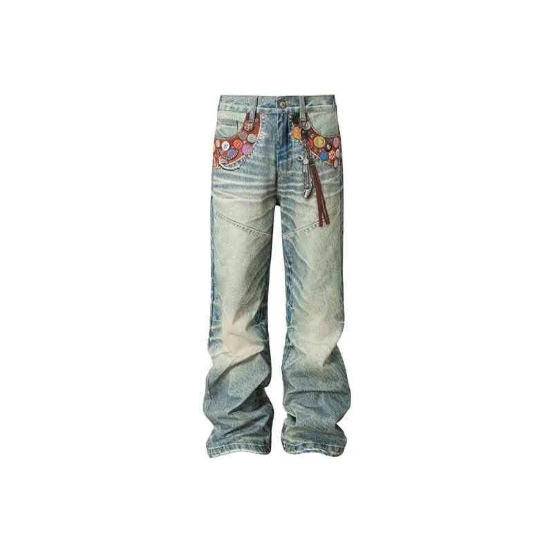 YADcrew Jeans Unisex Blue-0