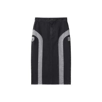 Miss Sixty Denim Long Skirts Women's Black Gray