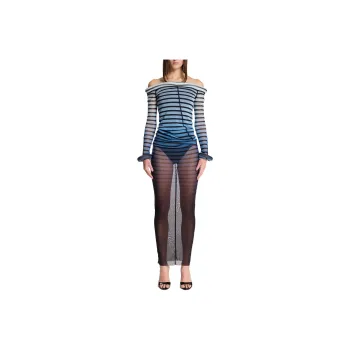Jean Paul Gaultier The Long 3D Striped Dress