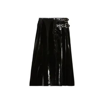 GUCCI Vinyl Effect Skirt Black