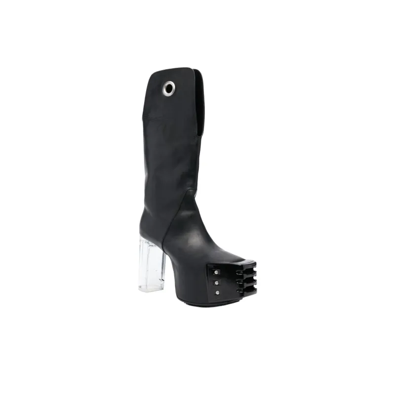 RICK OWENS/RO Kowboy Grill Ankle Boots 14cm Men's Black-2