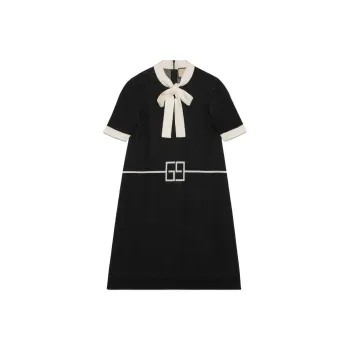 GUCCI Squared Gg Wool Minidress