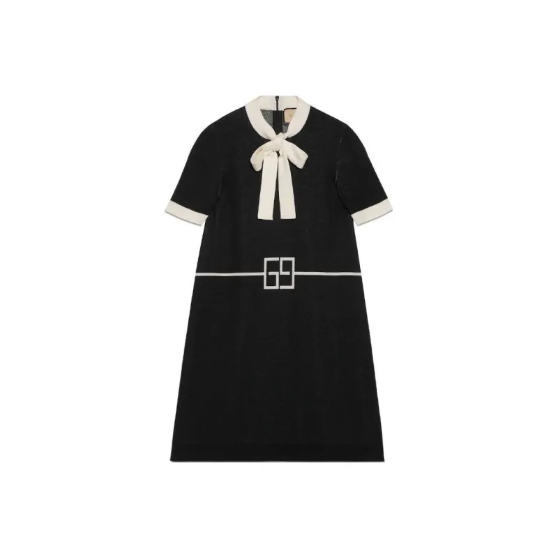 GUCCI Squared Gg Wool Minidress-0