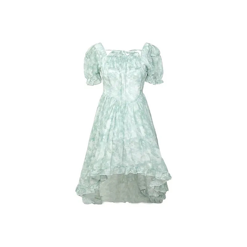 JOSR Short Sleeved Dresses Women's Green-0