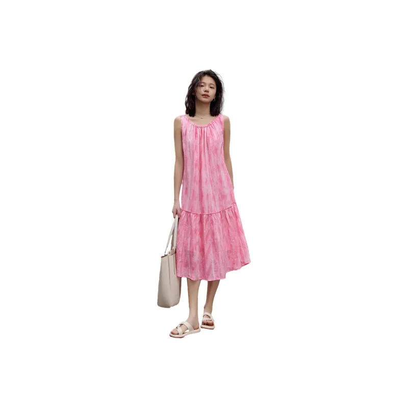 【dme】 Sleeveless Dress Women's Peach Pink-0