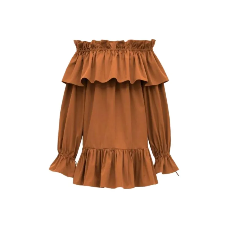 SAINT LAURENT Ruffled Mini Dress-0