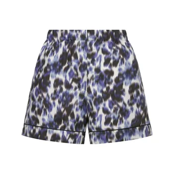 DIOR Wildior Silk Twill Casual Shorts Women's Blue
