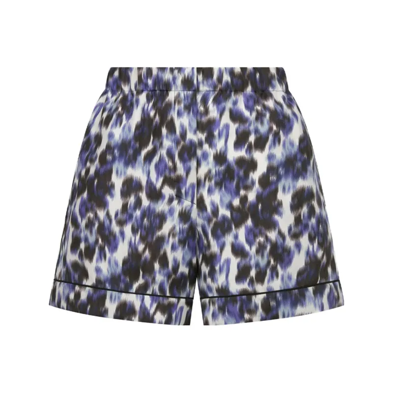 DIOR Wildior Silk Twill Casual Shorts Women's Blue-0