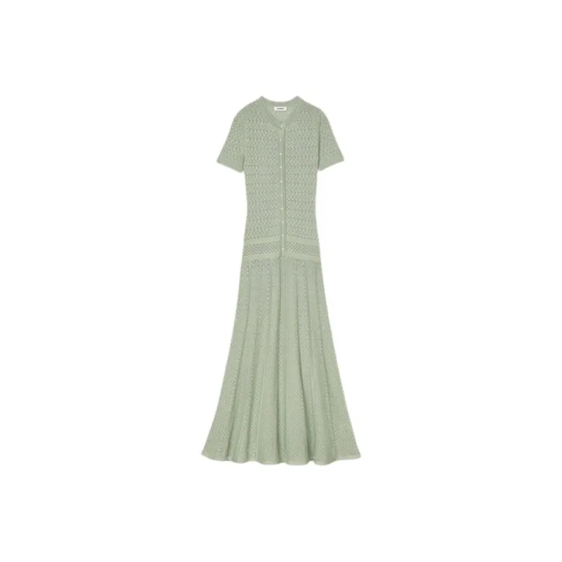 Sandro Open knit Maxi Dress-0