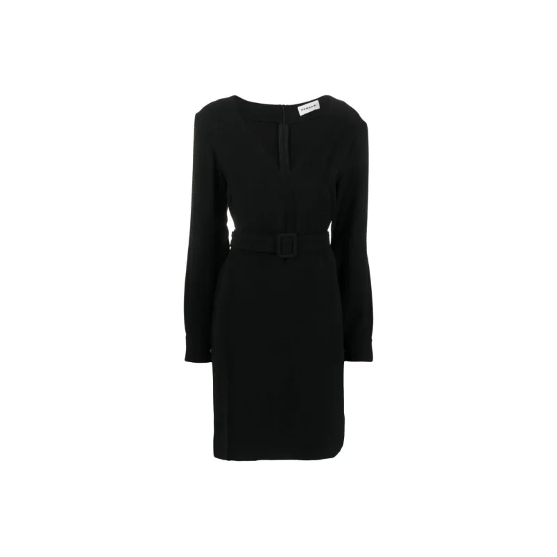 PAROSH Long Sleeved Dress Women's Black-0