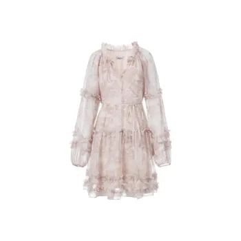 TAMMY TANGS Long-Sleeved Dresses Women's Pink Purple Print