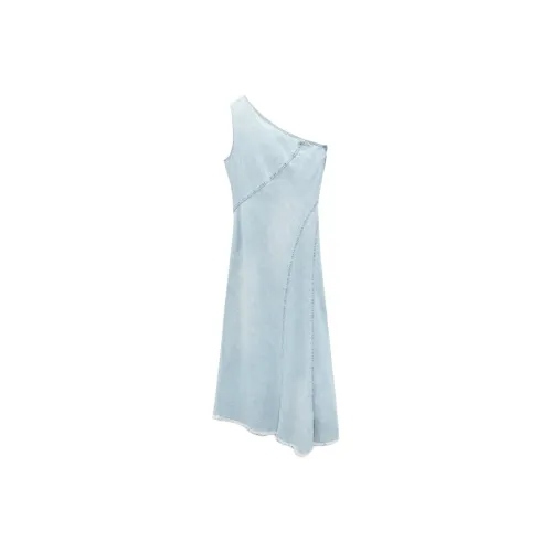 ZARA Sleeveless Dress Women's Blue