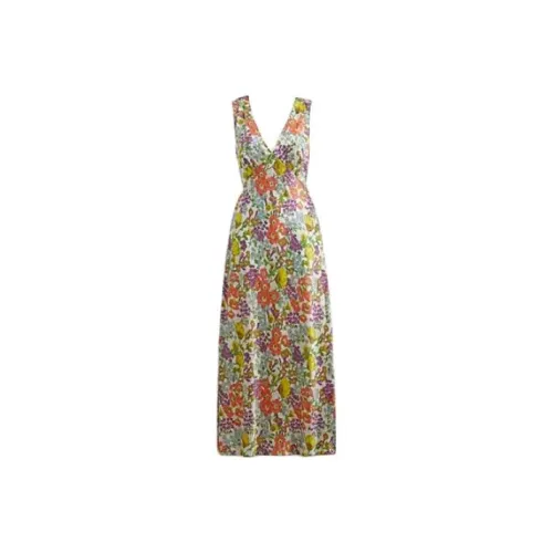 COACH Garden Floral Print Midi Dress Sleeveless Dress Women's Multicolor