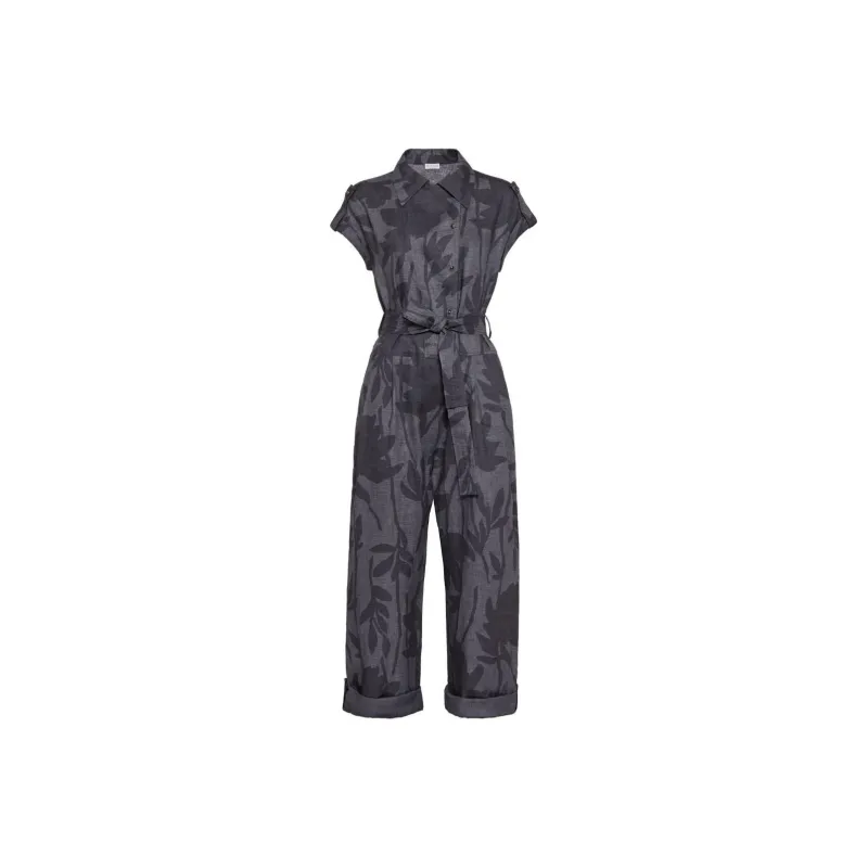 Brunello Cucinelli SS24 Jumpsuit Women's Charcoal Gray-0