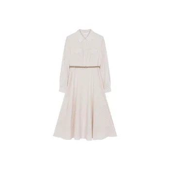 IHIMI Long Sleeved Dresses Women's Beige