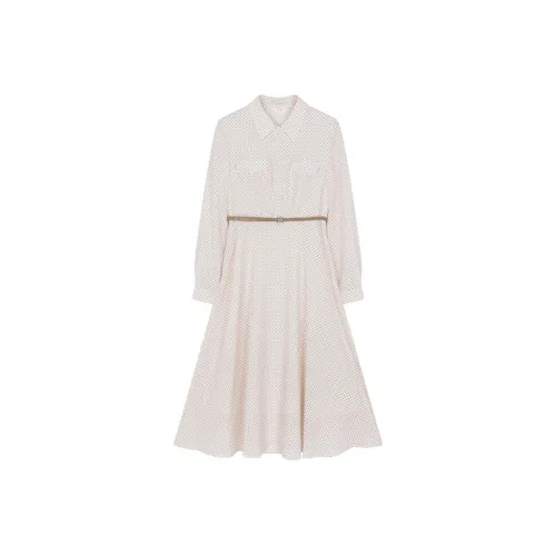 IHIMI Long Sleeved Dresses Women's Beige
